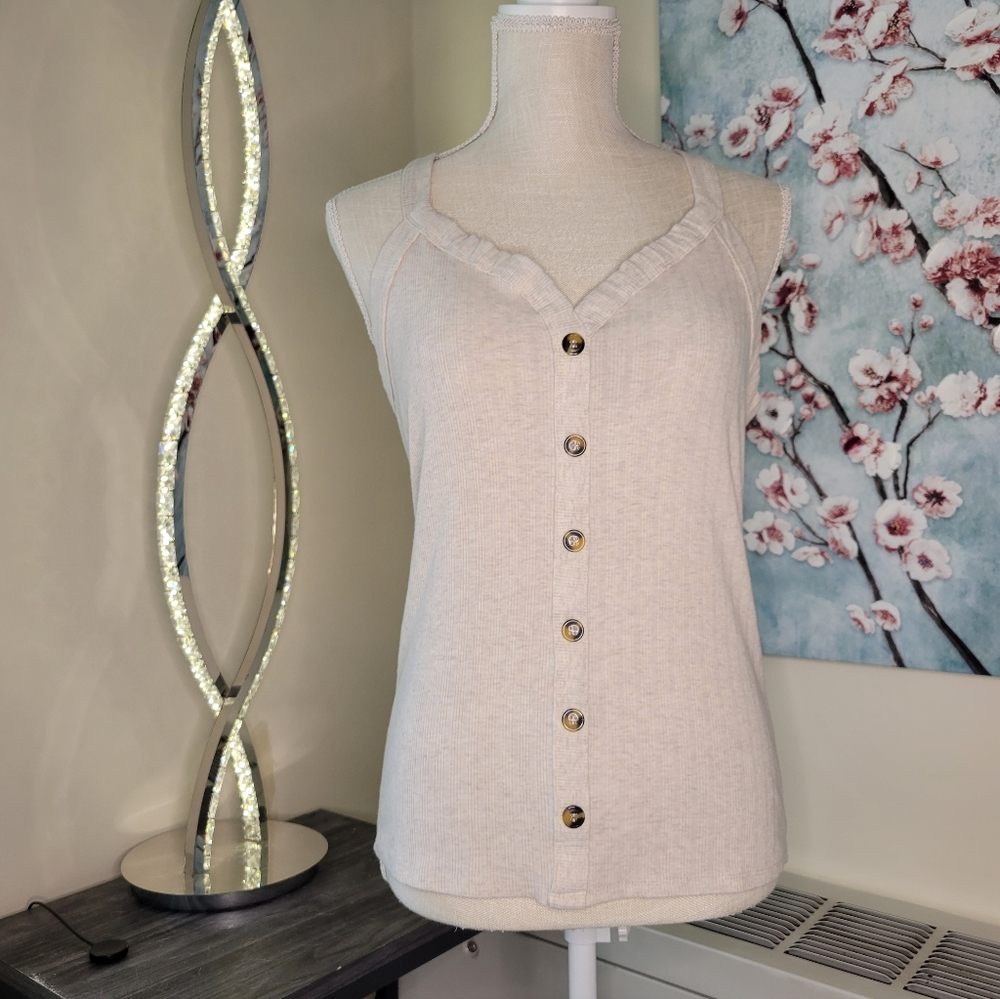 Cream Tank Top